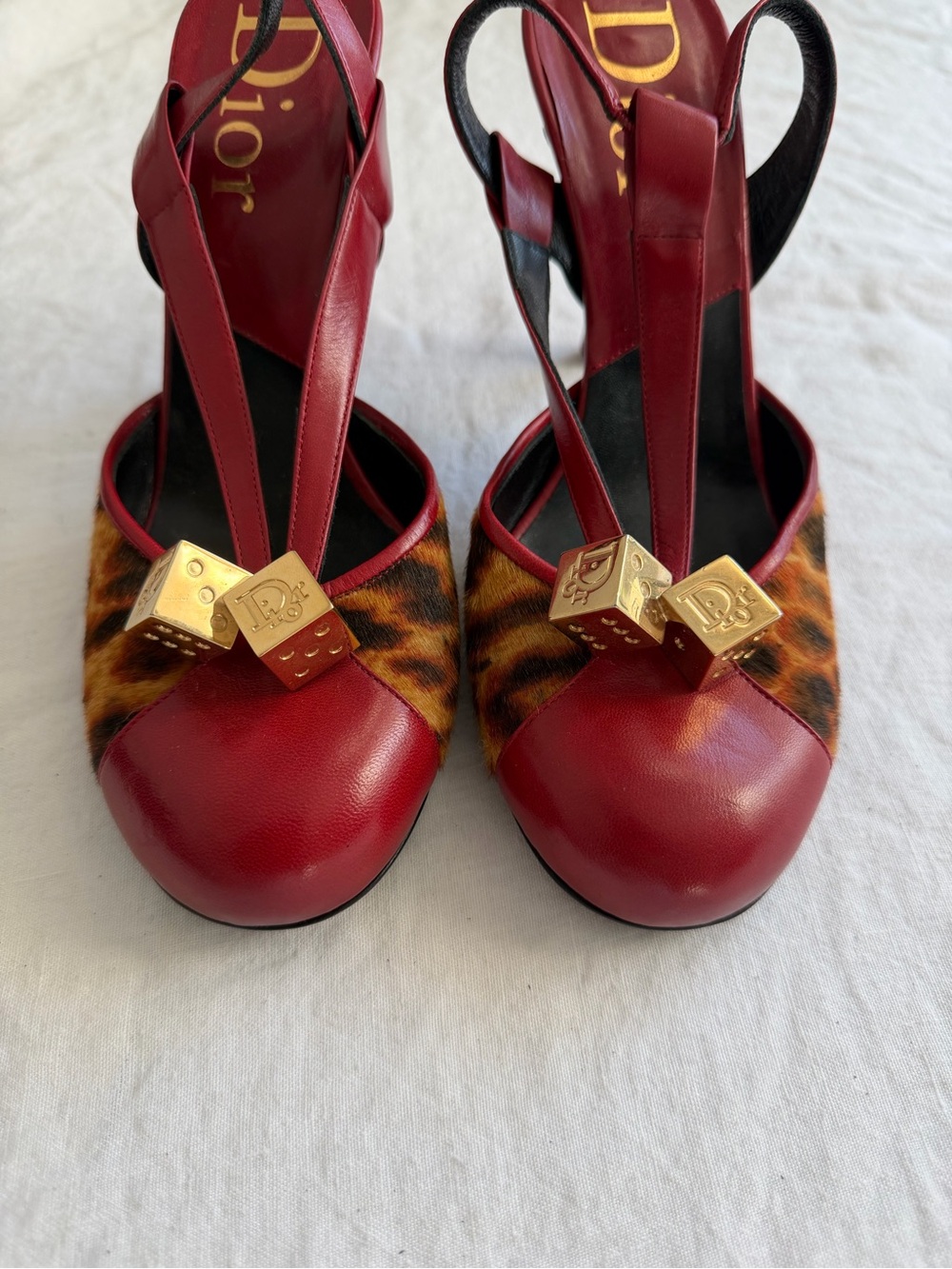 Rare Christian Dior by Galliano Leather Ponyhair Slingback Heels - Picture 3 of 14